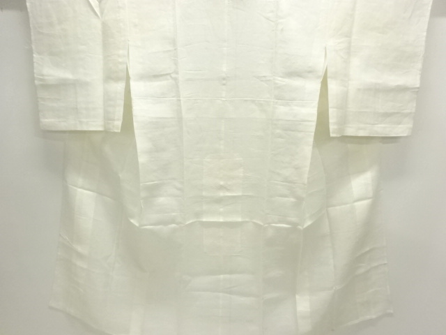 アンティーク　本麻透かし織　流水に撫子模様長襦袢